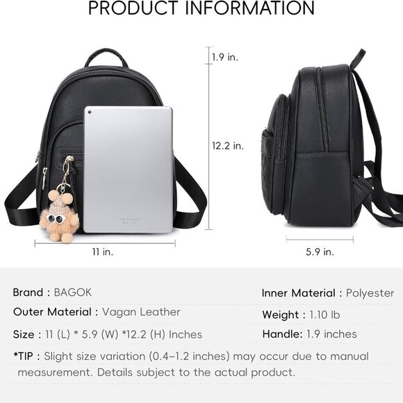 Mini Leather Backpack Purse for Women Small Casual Cute Fashion Bag for Girls main image 5